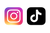 INSTAGRAM ICON AND TIKTOK ICON