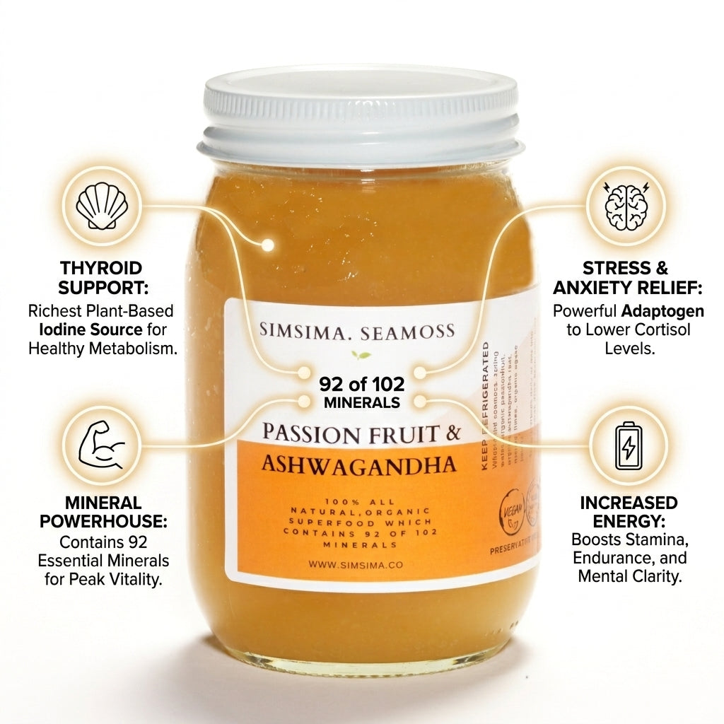 Passion fruit & Ashwagandha Seamoss – Simsima.co
