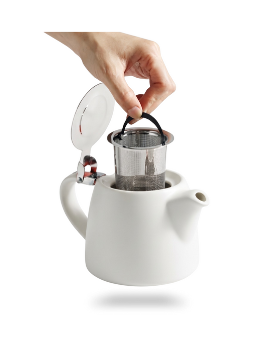 Ceramic Teapot with Stainless Steel Infuser